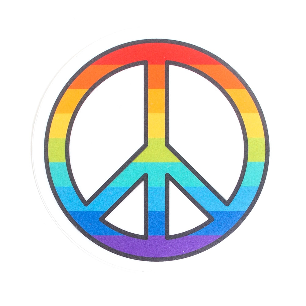 StickersNW, 3", Sticker, Rainbow Peace Sign